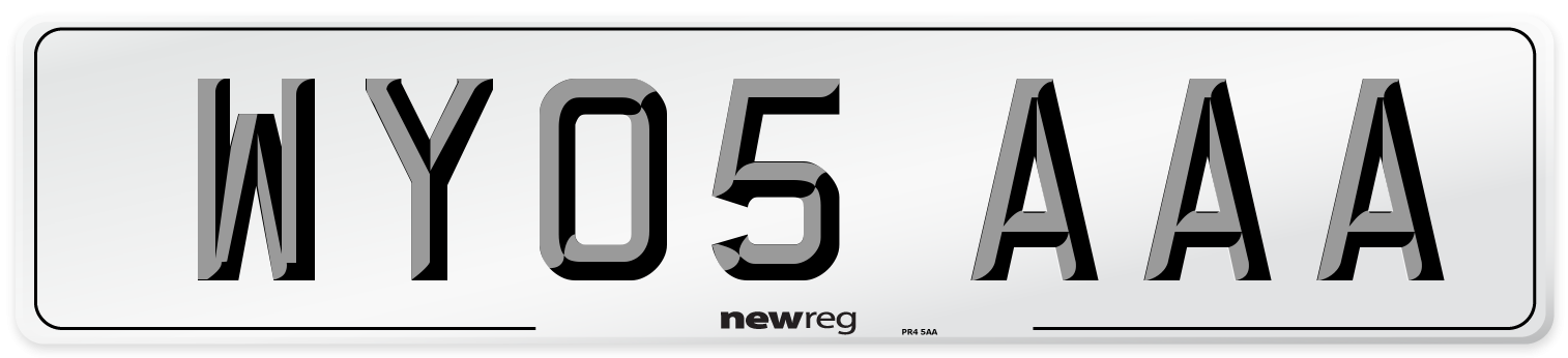 WY05 AAA Number Plate from New Reg
